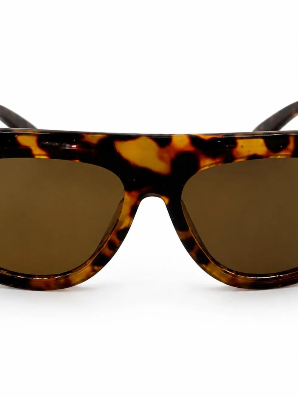 Tortoiseshell Square Sunglasses with Brown Lenses